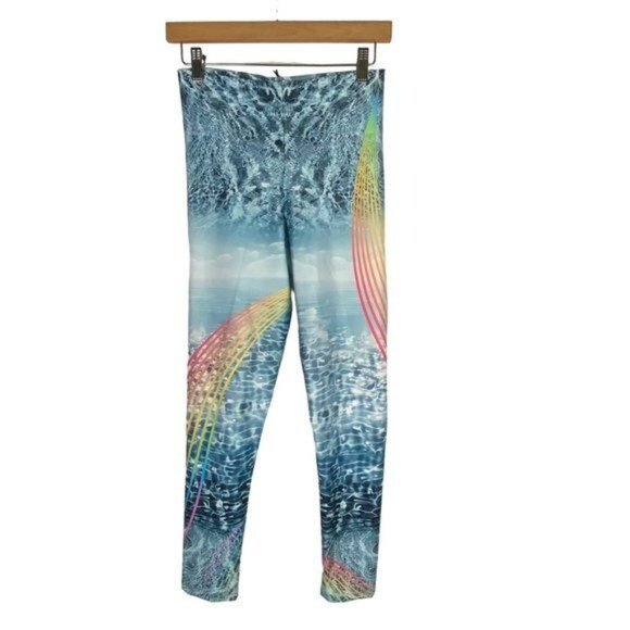Leggings NWT Size XL Water Sea Print - Picture 1 of 7